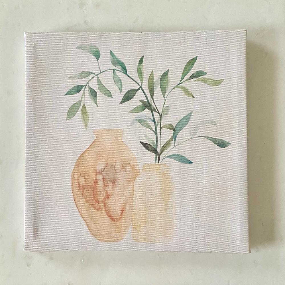 Potted Plant Canvas Wall Decor